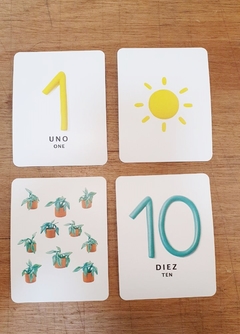 Juego De Cartas Numeros 0 Al 9 20 Cartas Ingles/castellano - comprar online