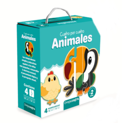 Rompecabezas Cuatro X Cuatro Animales 4 Piezas