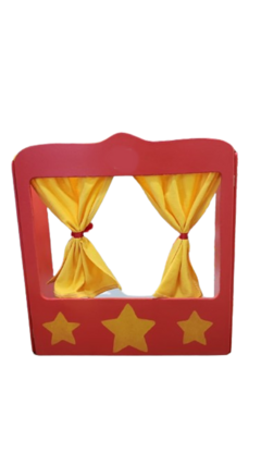 Teatro De Titeres Madera Infantil 40x35cm Mls - comprar online