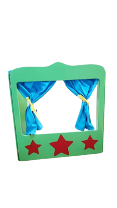 Teatro De Titeres Madera Infantil 40x35cm Mls