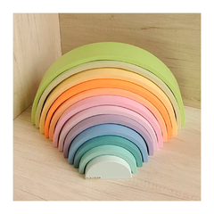 Arco Iris Ancho Waldorf Montessori 38cm X7,5cm X12 Pastel Mk - comprar online