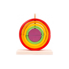 Arco Iris Doble Encastre Waldorf Montessori 10 Piezas Mk - comprar online