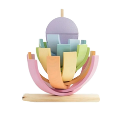 Arco Iris Doble Pastel Encastre Montessori 14 Piezas Mk - comprar online