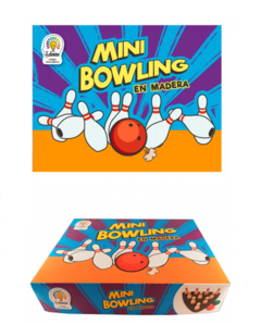 Mini Bowling De Madera 10 Pinos + 2 Pelotas