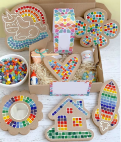 Kit De Mosaico + 1 Figura Manualidades Artesanias Madera - tienda online