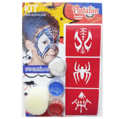 Blister Maquillaje Artistico Pinturas Glitter Halloween Futbol Spiderman