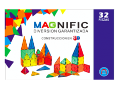 Bloques Imanes Magneticos Magnific Didacticos 32 Piezas