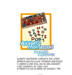 Letras Abecedario Alfabeto Montessori Imprenta Mayuscula Nro - comprar online