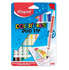Marcadores Color Peps Duo Tip X10 Rotuladores Maped 849010