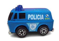 Mini Van Auto De Metal Policia Bombero Bus Ambulancia Jm - Accesibble