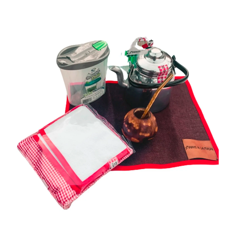 Cocina Set De Mate Con Bolsa + Repasador Agarradera