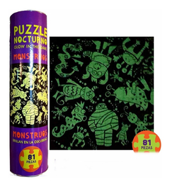 Puzzle Nocturno Fluorescente Monstruos 81 Piezas Jc