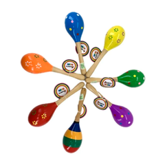 Maraca Redonda Sonajero De Madera Souvenir Infantil - comprar online