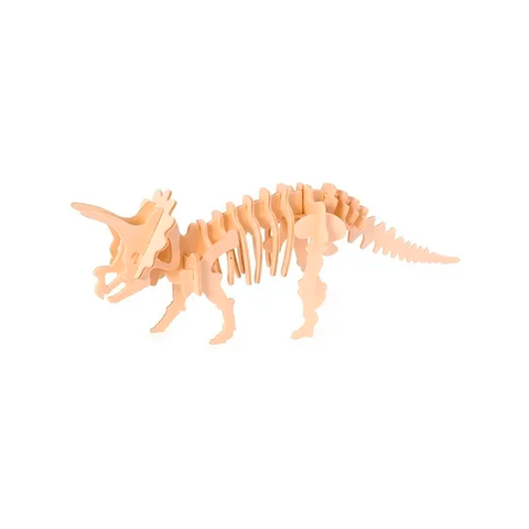 Rompecabezas Maqueta 3d De Madera Dinosaurios Triceratops