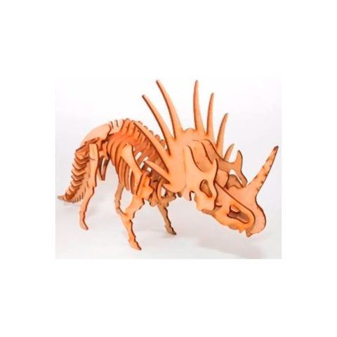 Rompecabezas Para Armar Maqueta 3d Madera Stiracosaurio Dino