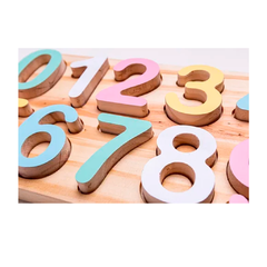 Tabla Numeros De Encastre 0 Al 9 Didactico 28x16cm - comprar online