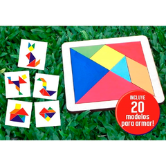 Tangram De Madera Rompecabezas 7 Piezas Didactico 16x16cm Tk - comprar online