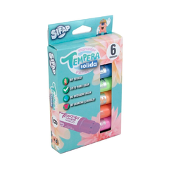 Tempera Solida Sifap En Barra Pastel X6 Colores - comprar online