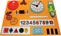 Tablero De Actividades Sensorial Montessori Encastre Reloj Motricidad Fina