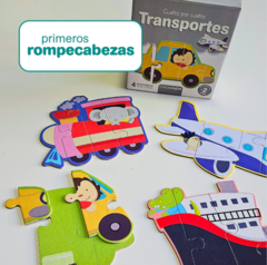 Rompecabezas Cuatro X Cuatro Transportes 4 Piezas - Accesibble