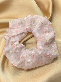 Scrunchie mj02 floral rosa