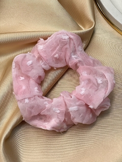 Scrunchie mj02 pipoquinha rosa