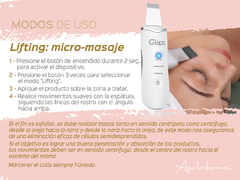 ESPÁTULA ULTRASÓNICA PEELING FACIAL GLAPS + 2 GELES