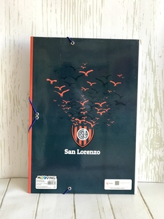 Carpeta Oficio San Lorenzo 3 solapas c/elastico- precio x detalles en la tapa- mooving - comprar online