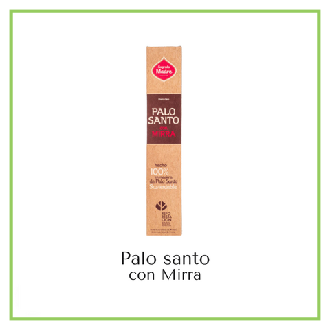 Sahumerio de palo santo "Sagrada Madre" con Mirra