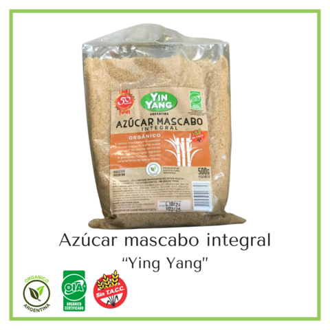Azucar mascabo integral orgánico "Ying Yang" 500 grs