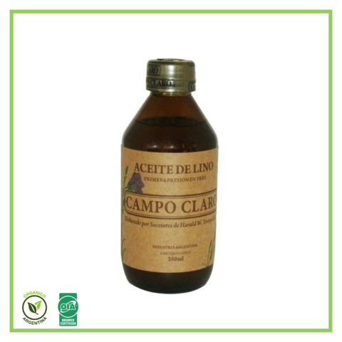 Aceite de lino orgánico "Campo Claro" 250 ml