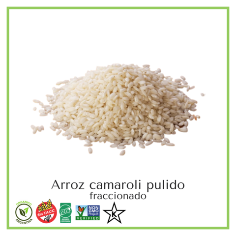Arroz carnaroli pulido orgánico "Pampa´s Rice" 500 grs - fraccionado