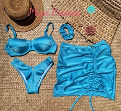 Kit moda praia azul celeste - comprar online