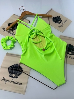 Maiô decote v verde neon glow - comprar online