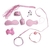 Kit bondage 8 piezas rosa - comprar online