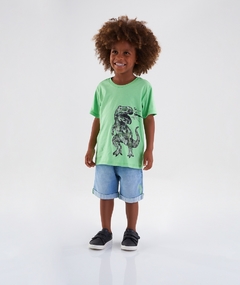 Camiseta manga curta Dino verde Up Baby