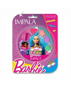 Kit beleza Barbie- Esmalte infantil + paleta girl