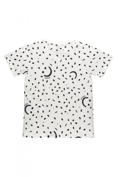 Camiseta manga curta off white com preto smile Up Baby - comprar online