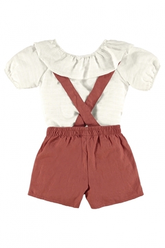 Conjunto Blusa E Short Com Suspensório Infantil (cópia) - Helena Magalhães