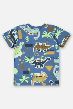 Camiseta manga curta Up Baby azul dino - comprar online