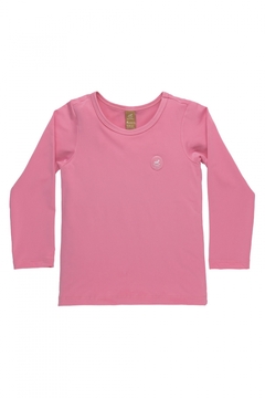 Blusa manga longa malha UV FPS Rosa Carmim Up Baby - comprar online