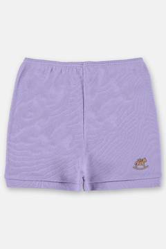 Short em algodão Up Baby lavanda