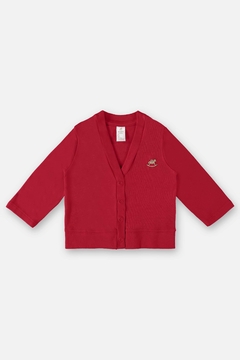 Cardigan algodão vermelho Up Baby