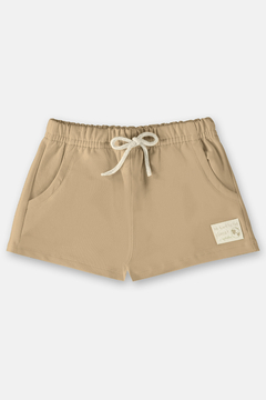 Short em molecoton sustentável kaqui escuro Up Baby