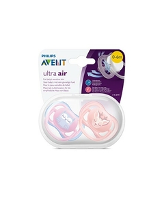 Chupeta Philips Avent Ultra Air 0-6 dupla rosa coruja - Helena Magalhães