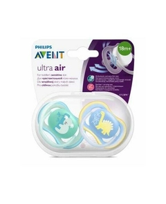 Chupeta Philips Avent Ultra Air 18+ dupla azul verde animais - comprar online