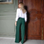 Calça Pantalona Verde - comprar online