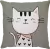Capa de almofada gatinho cinza