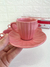 Jogo de xícaras rosa para café - comprar online