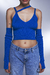 Top Knit Sleeves Azul - comprar online